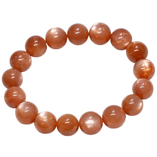 天然太阳石手链男女 金沙橙月光日光石太阳石手串金砂礼物送礼