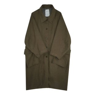 进口羊毛~v系知识分子风大衣 工匠感老钱风高级感宽松外套InchLim