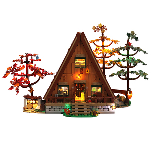 BrickBling适用乐高IDEAS系列21338森林A型木屋树屋灯饰led灯光