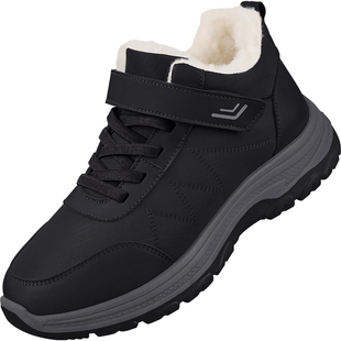 棉鞋男款冬季加绒保暖新款防寒羊毛老人鞋休闲运动加厚防滑爸爸鞋