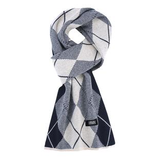 七匹狼IAW狼族履途红色格子羊绒围巾男士冬季保暖围脖送男友礼盒