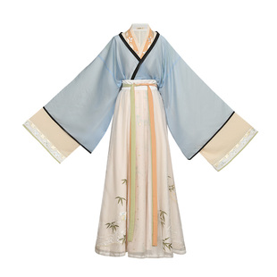 【花朝记典藏|春山空】晋制汉服刺绣交领上襦十二破洒金交窬裙