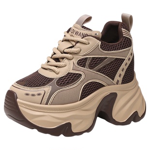 内增高13cm厚底老爹鞋女显脚小2025春秋舒适百搭超高跟小个子女鞋