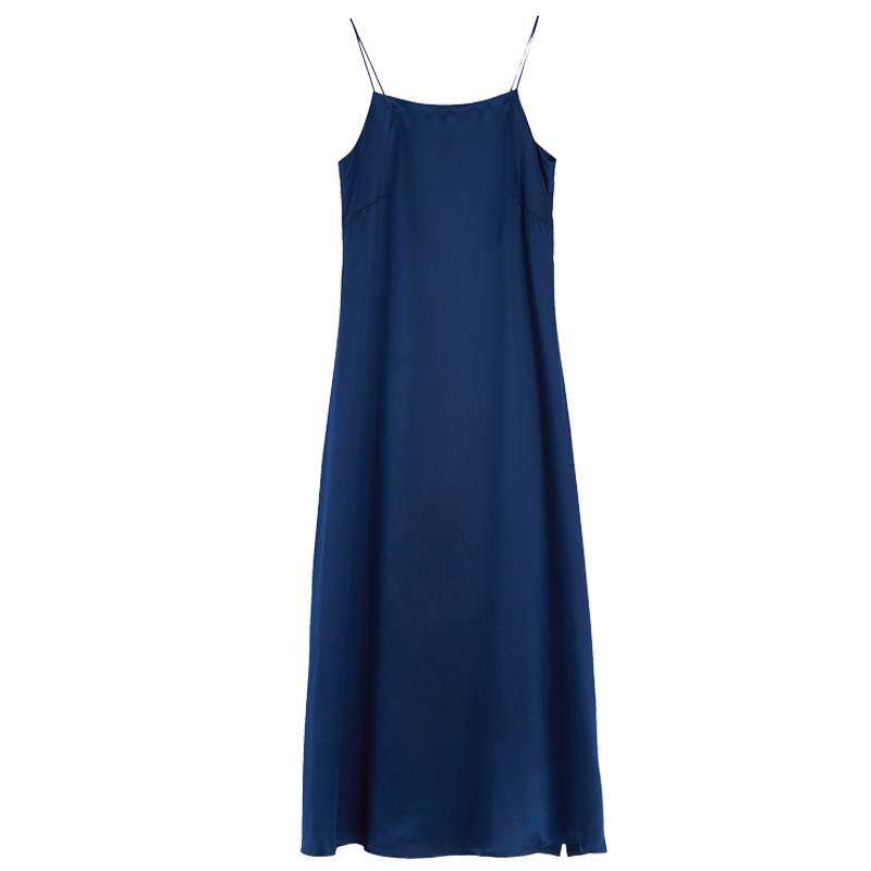 silkiss/丝侬真丝侧开叉裙子睡衣