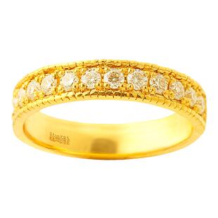 黄金戒指999足金镶莫桑钻2026新款实心闭口求婚按克大克重纯金女