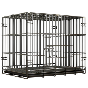 狗笼子小型犬中型犬大型犬家用加粗折叠角钢宠物铁笼子柯基萨摩耶