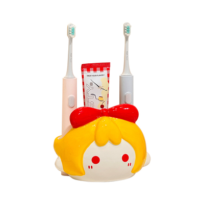 星宫莓可爱电动牙刷架家用卫生间洗漱台放牙膏牙具收纳底座置物架