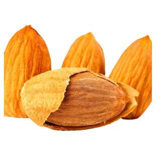 新疆原味生纸皮巴旦木袋装500g薄壳手剥开口熟扁桃仁带壳坚果零食