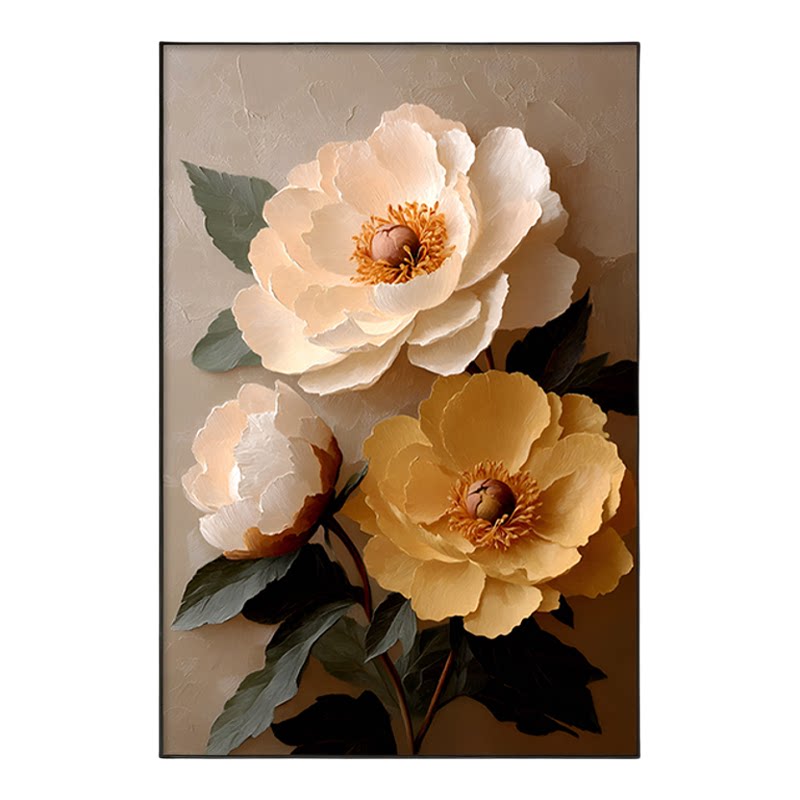 牡丹花卉装饰画客厅卧室挂画