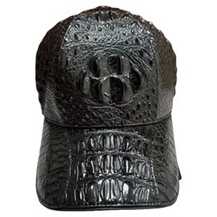 进口鳄鱼皮帽子2025新款冬季中青年正品真皮鸭舌帽欧美时尚休闲帽