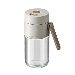 日本定量两用盐罐盐瓶调料玻璃厨房防潮密封调味罐控量家用撒盐瓶