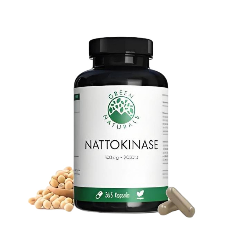 德国代购GREEN NATURALS纳豆激酶胶囊100mg酶活性2000 U发酵大豆
