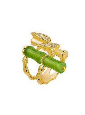 摩邦珠宝绮遇·竹影摇竹节开口戒 可调节时尚气质新款节日礼物