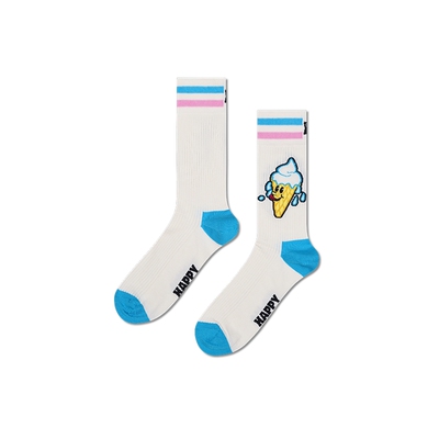 Happy Socks潮牌百搭彩色印花袜子ins风中筒袜多巴胺