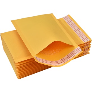 黄色牛皮纸气泡袋加厚快递信封包装袋防震物流服装打包泡沫袋批发