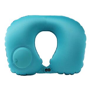 充气u型枕旅行便携颈枕坐车飞机按压式u形枕头护颈旅游神器靠脖枕