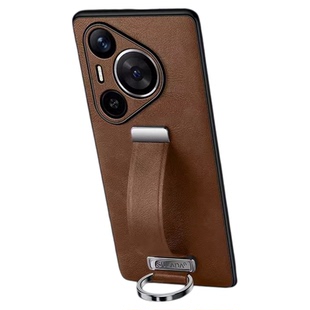 腕带指环支架适用华为P70手机壳新款p70pro+真素皮Pura70Ultra全包防摔P60男商务保护套超薄女奢华创意限量款