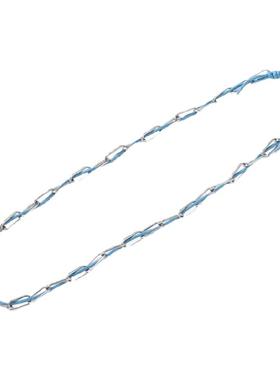 撞色拼接编织钛钢挂链