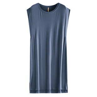 家乐芬睡裙女士睡衣夏季莫代尔背心无袖长款夏天夏款薄款冰丝大码