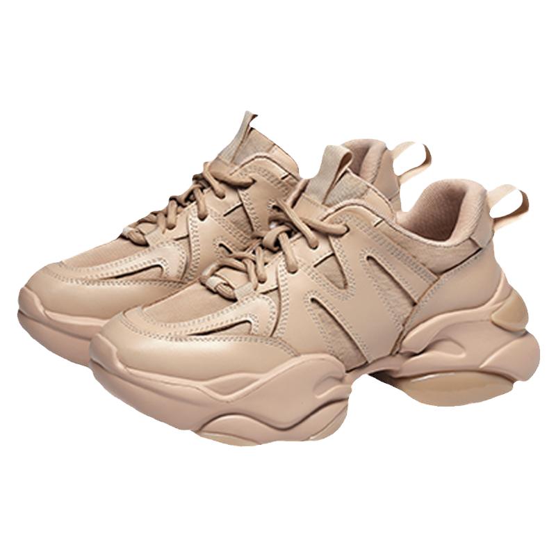 KISSCAT接吻猫秋季新款厚底增高休闲运动鞋小飞龙老爹鞋女