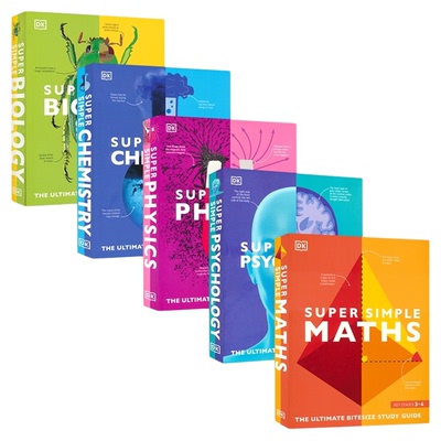 DK Super Simple Biology Chemistry Physics Psychology 超级简单的科学 生物学化学物理学心理学数学 英文原版进口图书