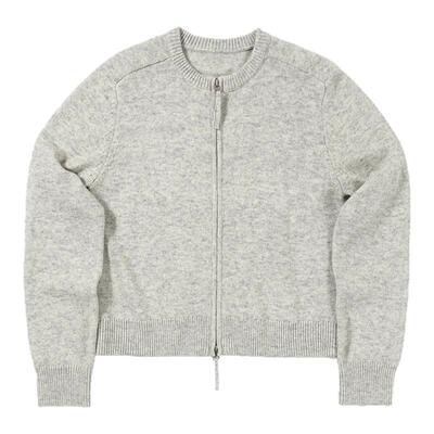 羊毛混纺毛衣开衫拉链外套女针织