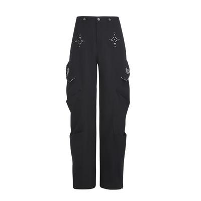 2025春季新款烫钻梭织长裤