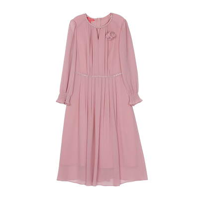 【关注领券】Buou Buou新品法式优雅轻礼服雪纺连衣裙女DJ1G030