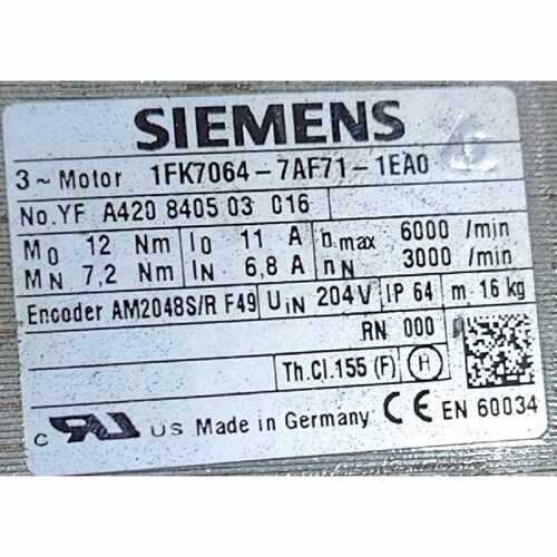 【议价-可维修】 西门子Siemens 1FK7064-7AF71-1EA0 全新/均有货