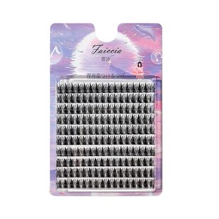 160簇~!大容量10排塔尖麦穗假睫毛 细黑梗浓密眼睫毛芭比漫画夹心
