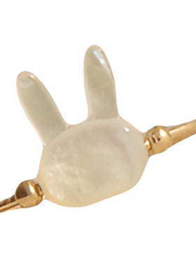 女款白蝶贝小兔子兔年