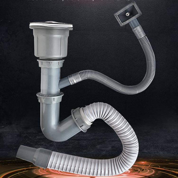 不锈钢菜盆下水管下水器面盆下水管 软管洗手盆洗脸盆台盆下水管