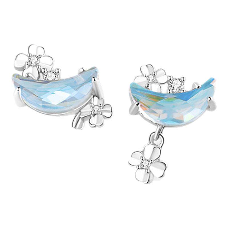 【雅影】花前月下925纯银耳钉女小众设计高级感时尚气质女生耳饰