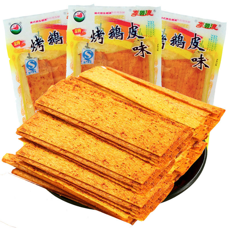 李碧波烤鹅皮辣条正宗湖南麻辣零面筋制品