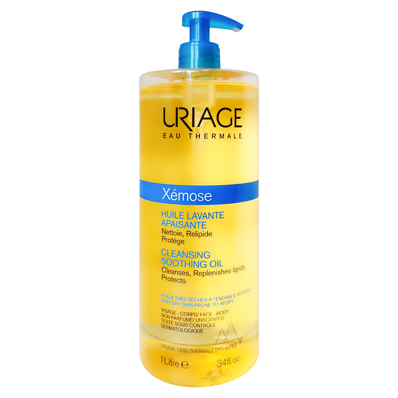 新版!Uriage/依泉滋养抗刺激保湿沐浴油/修复屏障温和洁肤凝胶1L