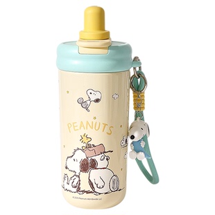 九木杂物社史努比奥拉夫吸管直饮双饮保温水杯便携咖啡杯新年礼物