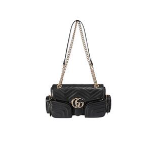 【自营】Gucci/古驰女士GG Marmont系列多口袋马蒙包单肩斜挎包