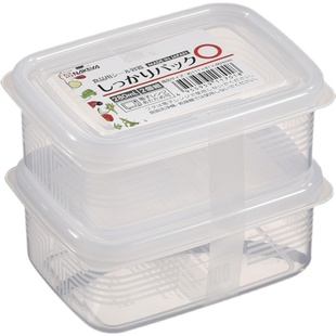 日本进口小咸菜保鲜盒食品级上班族榨菜泡菜凉菜饭盒冰箱分格收纳