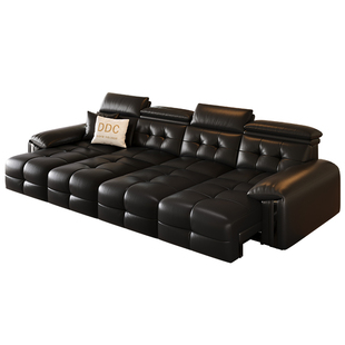 DDC劳伦斯电动多功能智能沙发床客厅2026新款加厚真皮沙发小户型
