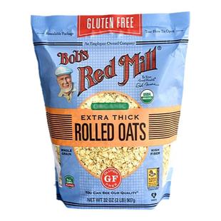 鲍勃红磨坊优选无麸质特厚燕麦片营养早餐全谷物美国进口快煮907g