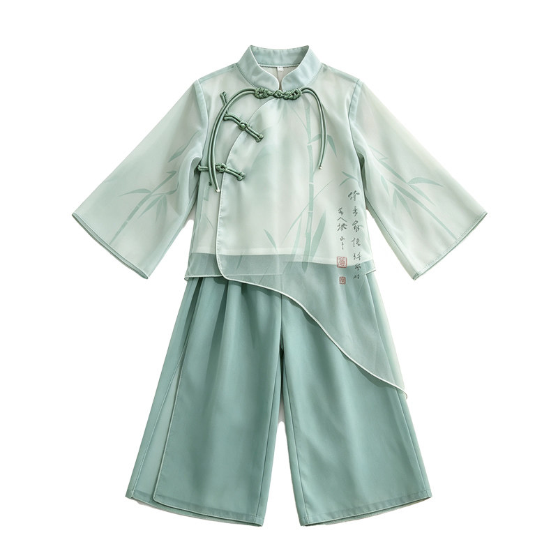 儿童汉服演出服古风合唱国学套装