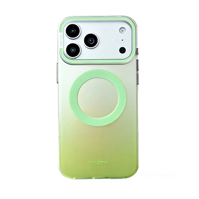 CICI-CITY磨砂肤感渐变适用iphone17promax苹果16pro男女15简约14高级13包相机ai金属按键防汗指纹磁吸手机壳