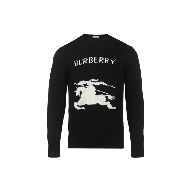 【自营】BURBERRY/博柏利女士SS26羊毛羊绒混纺提花针织衫毛衣