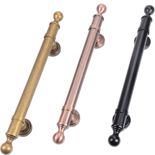 中古美式黄铜铝合金门大门拉手仿古铜商铺钢化玻璃门淋浴房门把手