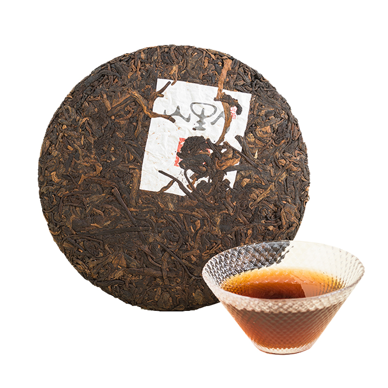 2017云白山青·山涧勐宋保塘古树春茶普洱熟茶饼焦糖香甘甜清冽
