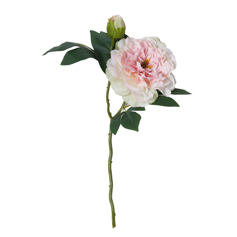 油画牡丹仿真花轻奢高端