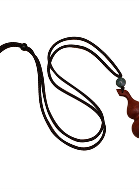 民族风平安福禄檀木葫芦毛衣链