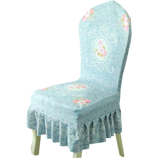 2025加厚高端欧式椅子套罩万能通用坐垫靠背一体弧形餐桌木板凳座