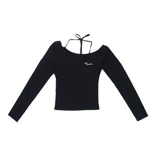 CBXLAB街舞潮牌斜肩星星性感修身长袖春季跳舞抗菌保暖上衣内搭女