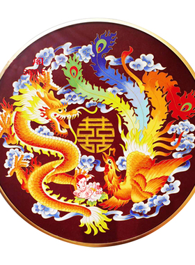 龙凤囍景泰蓝装饰画diy结婚中式